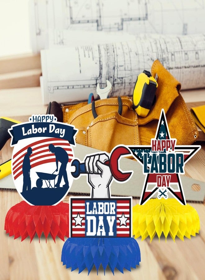 ABTOLS 9pcs Labor Day Party Decorations 3D Labor Day Honeycomb Centerpiece for Patriotic Party Decorations, Patriotic Star Honeycomb Centerpieces for Baby Shower Patriotic Labor Day Party Supplies - Image 5